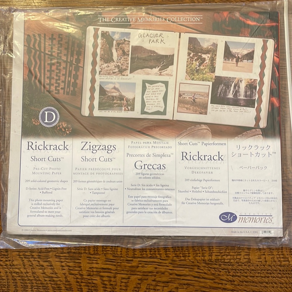 Creative Memories Rickrack Short Cuts Precut Photo Mounting Paper.